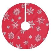 Weihnachtsschneeflocken Polyester Weihnachtsbaumdecke (Vorderseite)