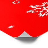 Weihnachtsschneeflocken Poster (Ecke)