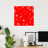 Weihnachtsschneeflocken Poster (Heimbüro)