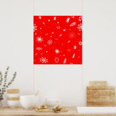 Weihnachtsschneeflocken Poster (Küche)