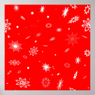 Weihnachtsschneeflocken Poster