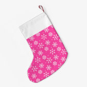 Weihnachtsschneeflocken Rosa Weißer Hund Name Kleiner Weihnachtsstrumpf (Rückseite (Hängend))