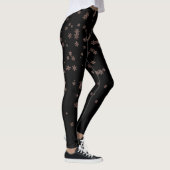 Weihnachtsschneeflocken Rose Gold Einzigartig Leggings (Rechts)