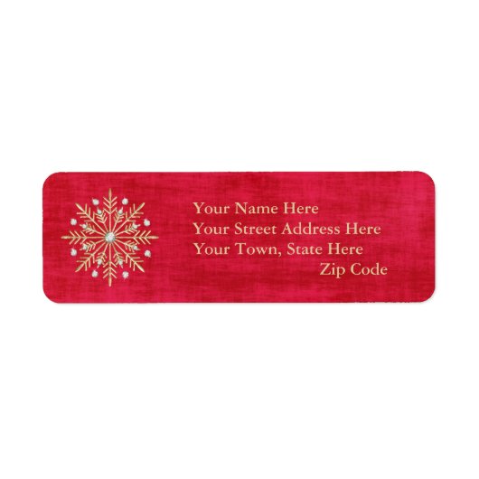 Weihnachtsschneeflocken Rot & Gold (Vorne)