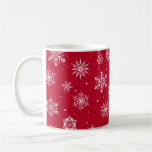 Weihnachtsschneeflocken Rote Tasse