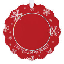 Weihnachtsschneeflocken Rotes Foto