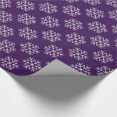 Weihnachtsschneeflocken Royal Lila Wrapping Paper Geschenkpapier (Ecke)