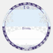 Weihnachtsschneeflocken Runder Aufkleber (Vorderseite)