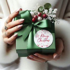 Weihnachtsschneeflocken Runder Aufkleber