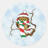 Weihnachtsschneeflocken Runder Aufkleber (Vorderseite)