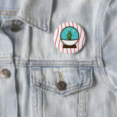 Weihnachtsschneeflocken Schneebäume Snowglobe Button (Beispiel)