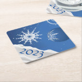 Weihnachtsschneeflocken Schneefall Untersetzer 202 (angewinkelt)