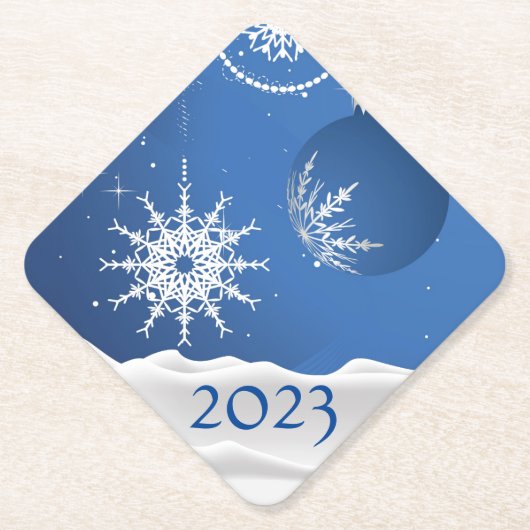 Weihnachtsschneeflocken Schneefall Untersetzer 202 (Vorderseite)