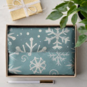 Weihnachtsschneeflocken Schneeflocken Aquamarin Seidenpapier (Geschenk)