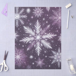 Weihnachtsschneeflocken Schneeflocken Lila Seidenpapier