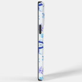 Weihnachtsschneeflocken, Schneemänner und Pinguine Case-Mate iPhone Hülle (Rückseite / Rechts)