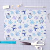 Weihnachtsschneeflocken, Schneemänner und Pinguine Seidenpapier (Handwerk)