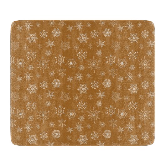 Weihnachtsschneeflocken Schneidebrett (Vorderseite)