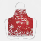 Weihnachtsschneeflocken-Schürze Schürze (Vorderseite)