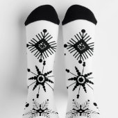 Weihnachtsschneeflocken Schwarzer Skriptname Rot Socken (Oben)
