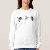 Weihnachtsschneeflocken Schwarzes Design Sweatshirt (Vorderseite)