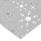 Weihnachtsschneeflocken - silbergraues Muster Kurzer Tischläufer (Ecke)