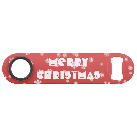 Weihnachtsschneeflocken Speed Flaschenöffner (Vorderseite (Horizontal))