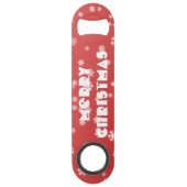 Weihnachtsschneeflocken Speed Flaschenöffner (Rückseite)