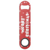 Weihnachtsschneeflocken Speed Flaschenöffner (Vorderseite)