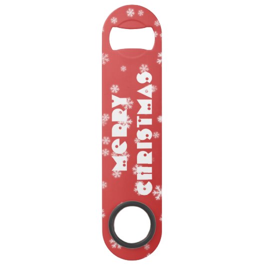 Weihnachtsschneeflocken Speed Flaschenöffner (Vorderseite)