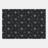 Weihnachtsschneeflocken Subtile Blue Pallet 3 Geschenkpapier Set (Vorderseite)