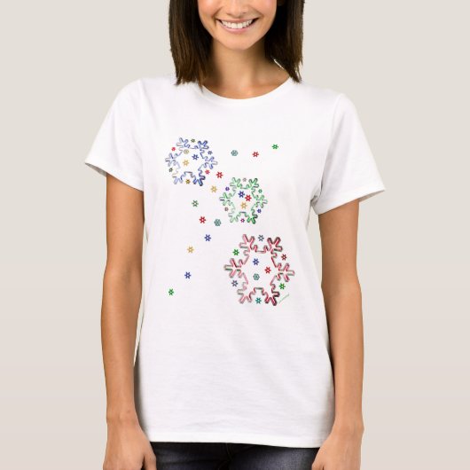 Weihnachtsschneeflocken T-Shirt (Vorderseite)