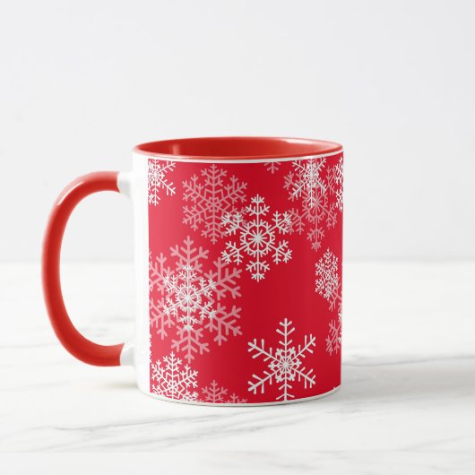 Weihnachtsschneeflocken - Tasse (Links)