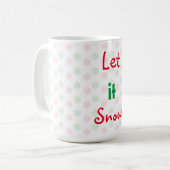 Weihnachtsschneeflocken-Tasse Kaffeetasse (Vorderseite Links)