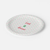 Weihnachtsschneeflocken-Teller Pappteller (Schrägansicht)