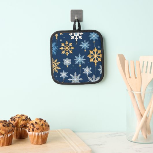 Weihnachtsschneeflocken Topflappen (Insitu (Hängend))
