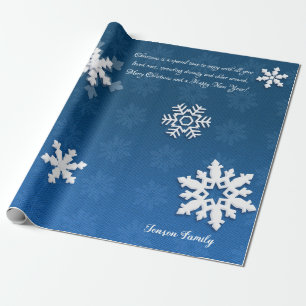 Weihnachtsschneeflocken und Ihre Wünsche, Persona Geschenkpapier