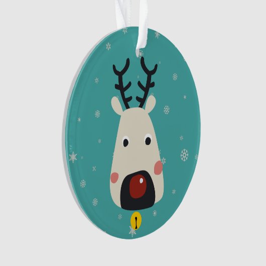 Weihnachtsschneeflocken und Namensschild Ornament (Vorderseite)