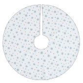 Weihnachtsschneeflocken und Punktmuster Polyester Weihnachtsbaumdecke (Vorderseite)