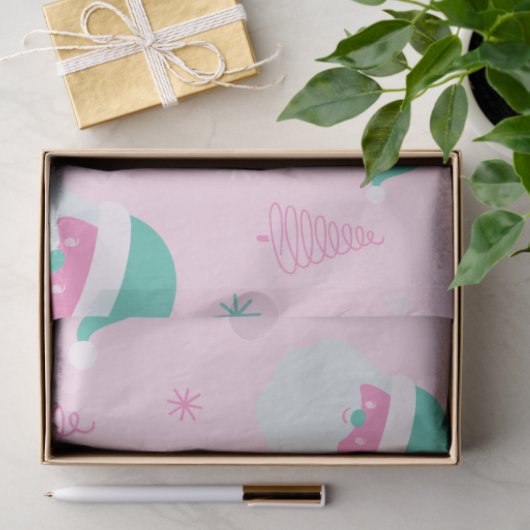 Weihnachtsschneeflocken Weihnachtsbäume Rosa Weihn Seidenpapier (Geschenk)