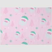 Weihnachtsschneeflocken Weihnachtsbäume Rosa Weihn Seidenpapier (Vorderseite)