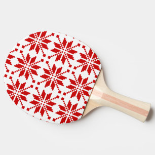 Weihnachtsschneeflocken Weihnachtsmuster Tischtennis Schläger