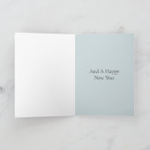 Weihnachtsschneeflocken Weißes Rotes Hirsch Karte (Innenseite)