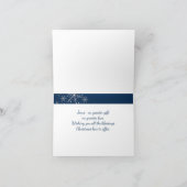 Weihnachtsschneeflocken Winter Frostsegmente Wünsc Feiertagskarte (Innenseite)