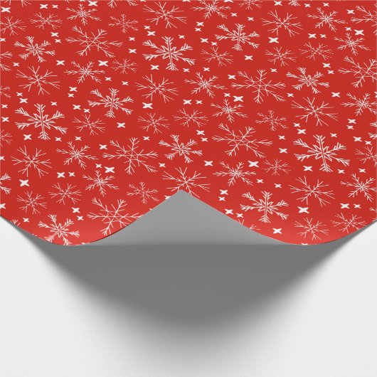 Weihnachtsschneeflocken Winter Geschenkpapier (Ecke)