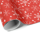 Weihnachtsschneeflocken Winter Geschenkpapier (Rolleneckpunkt)
