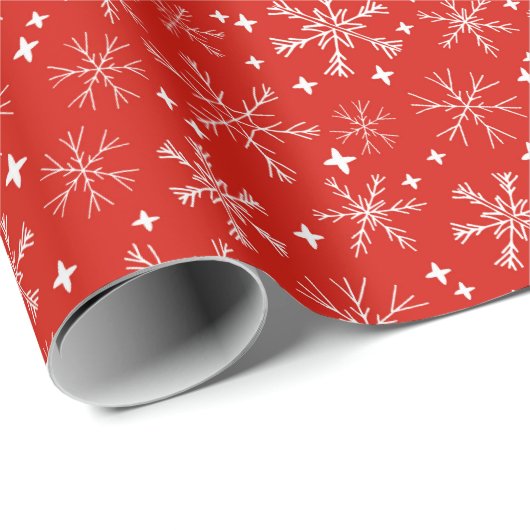 Weihnachtsschneeflocken Winter Geschenkpapier (Rolleneckpunkt)