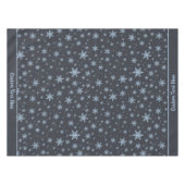 Weihnachtsschneeflocken Winter Personalisiert Tischdecke (Vorderseite (Horizontal))