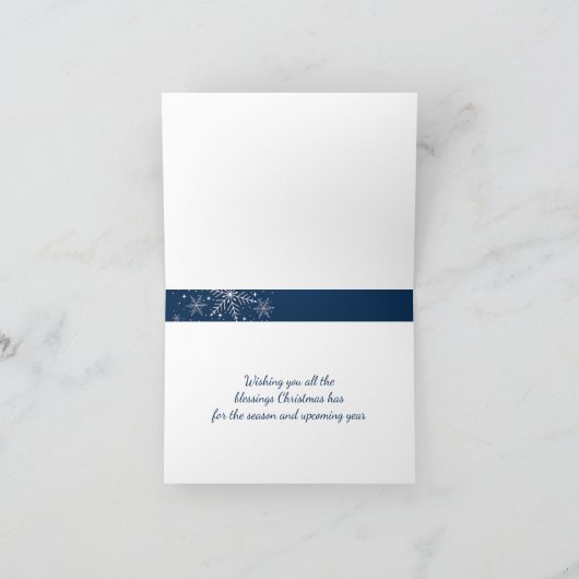 Weihnachtsschneeflocken Winterfrostsegmente Feiertagskarte (Innenseite)