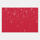 Weihnachtsschneeflocken WRAPPPAPIERSHEETS Geschenkpapier Set (Vorderseite)